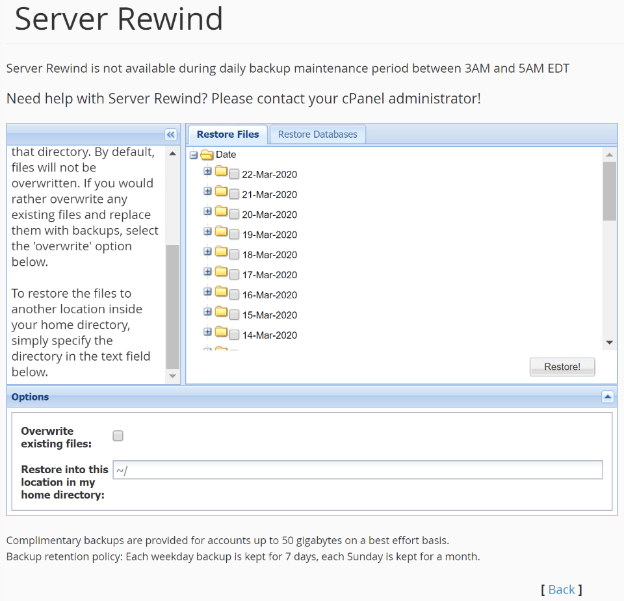 A2-Server Rewind Backup